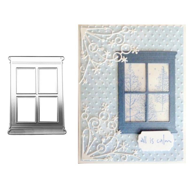 Window Metal Cutting Dies Stencil Scrapbooking DIY Album Stamp Paper Card