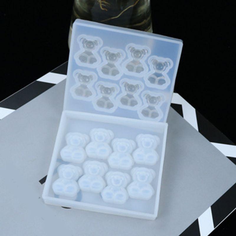 Silicone Little Bears Mold DIY Jewelry Making Pendant Aromatherapy Plaster Mould