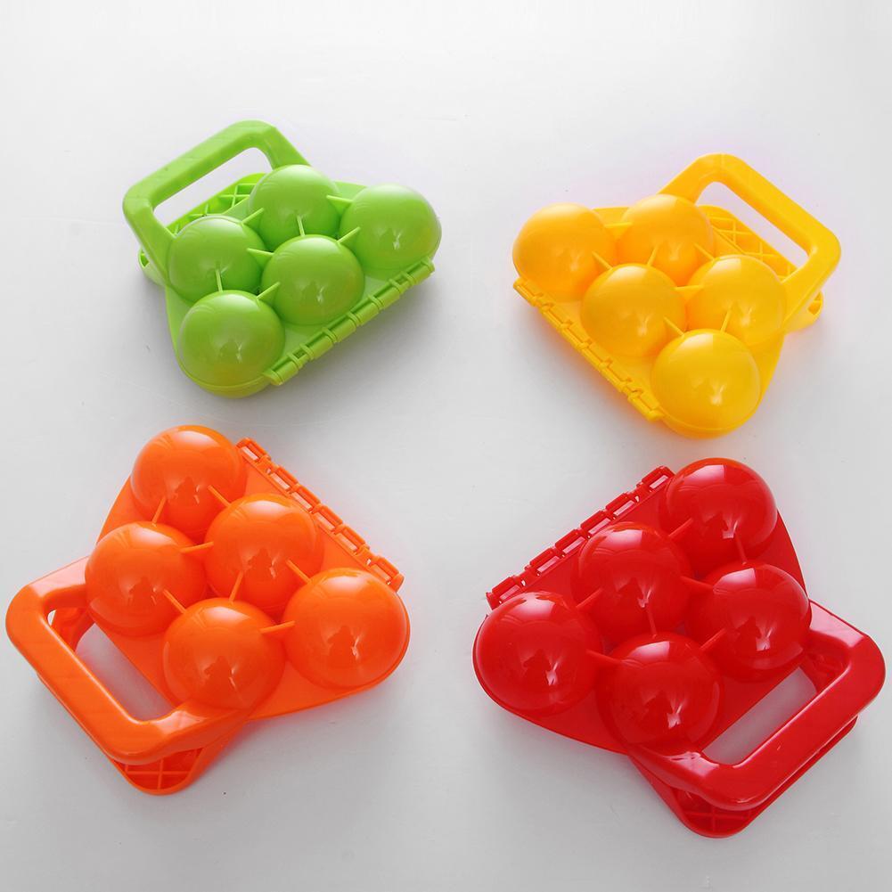 5 Snowballs Maker Clip Children Outdoor Sports Winter Beach Sand Mold Tool