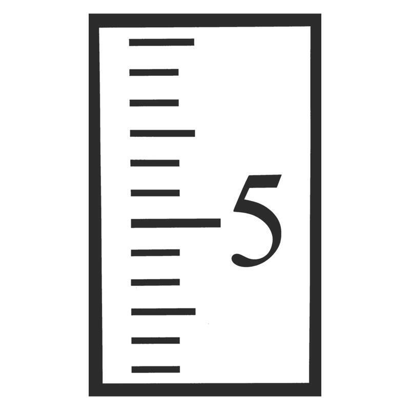 6Pcs Plastic Drawing Template Scale Ruler Stencil Hollow Blank Plastic Ruler