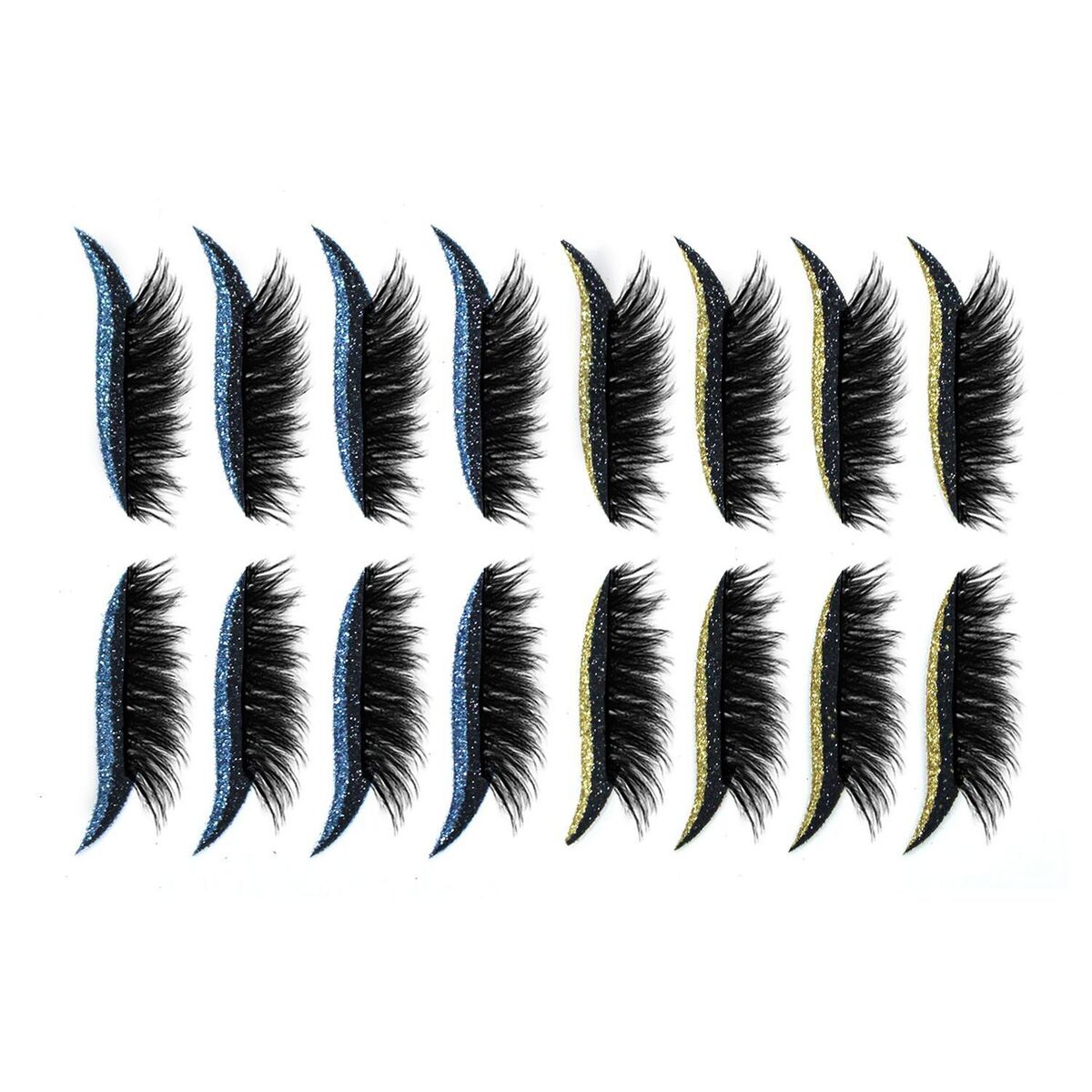 Eyelashes Reusable Eyeliner and False Eyelashes 2 In 1 Eyeliner Eyelashes Set