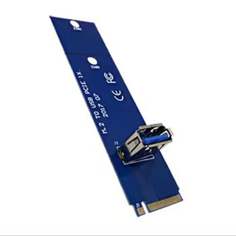 M.2 NGFF- to PCI-E X16 Riser Card M2 M Key to USB 3.0 Adapter for Bitcoin Miner