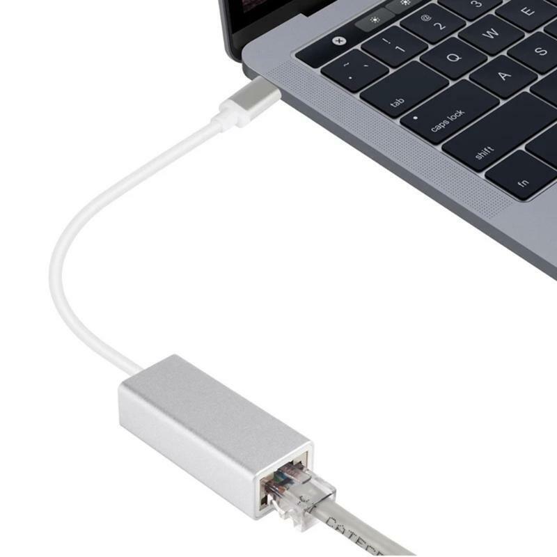 Typec  RJ45 Digital Audio Adapter Cable USB C to Ethernet Adapter