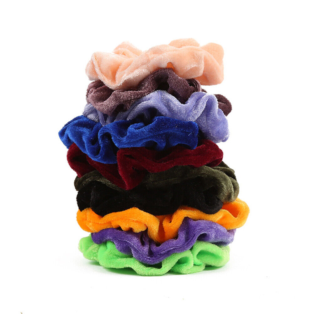 40pcs Women Velvet Scrunchies Set Colorful Ponytail Holder Hair Ring Rope