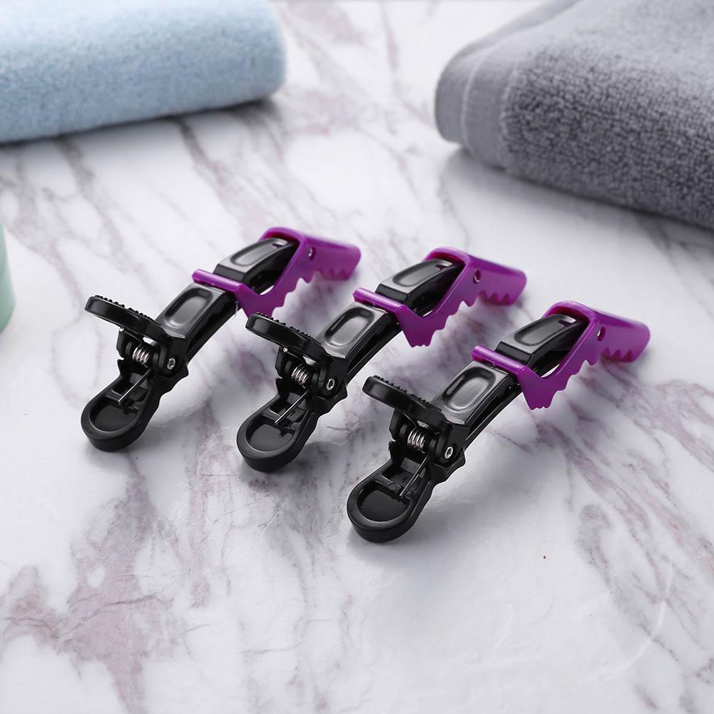 10pcs Durable Hairpins Duckbill Positioning Hairpin DIY Salon Tool (Purple)