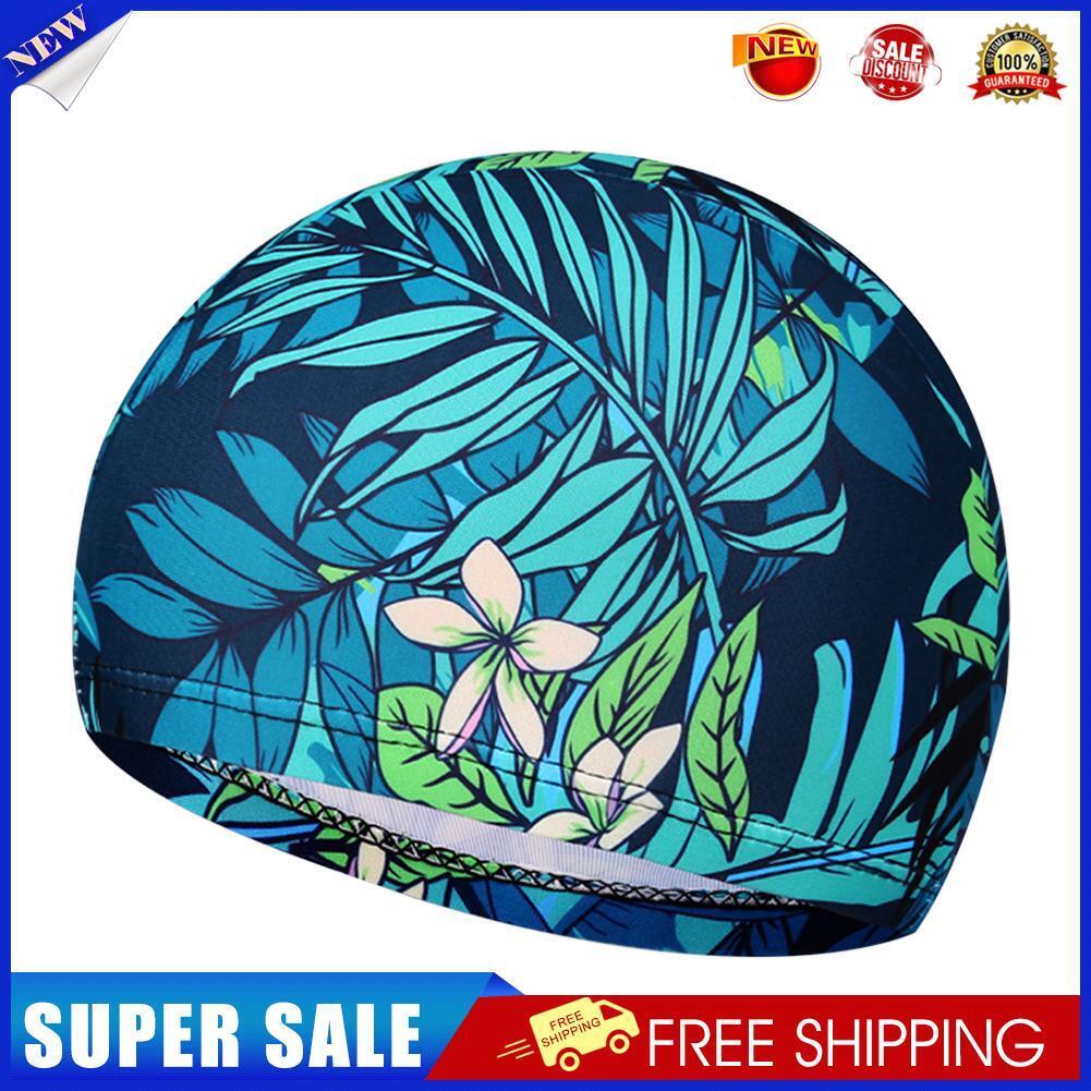 Swimming Caps Women Men Waterproof Ear Hair Protection Swim Hat (Green)