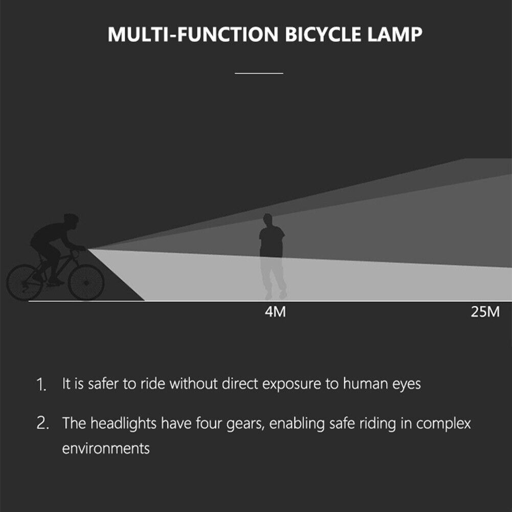 Bicycle USB Front Light 800 Lumen Waterproof Headlight Bike LED Flashlight