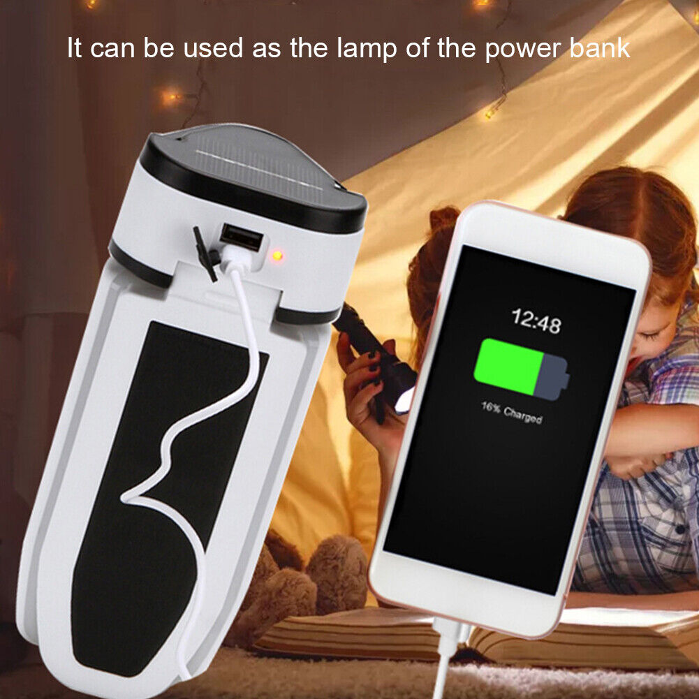 Waterproof 3 Leaf 60 LED Lights 5 Modes Solar Outdoor Camping Foldable Lamp