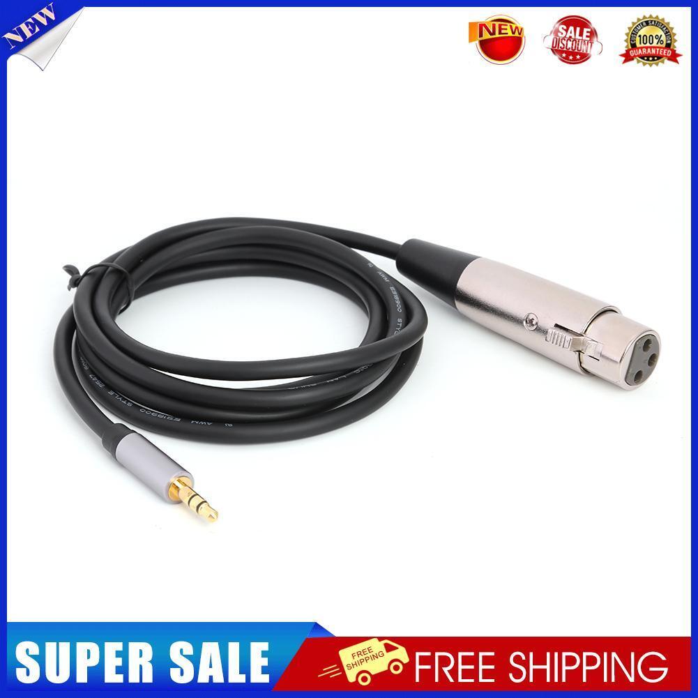 1.5m XLR 3pin Female to 3.5mm TRS Male Audio Adapter Cable for Microphone