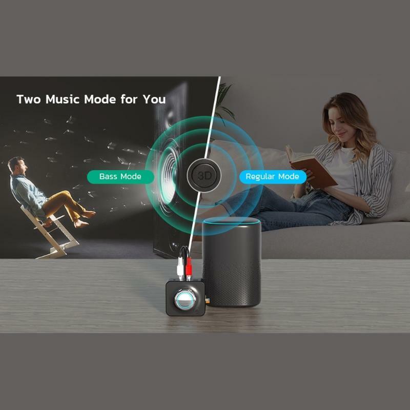 Long Range BT5.0 Audio Receiver RCA Aux USB Stereo Sound Home Theater Speakers