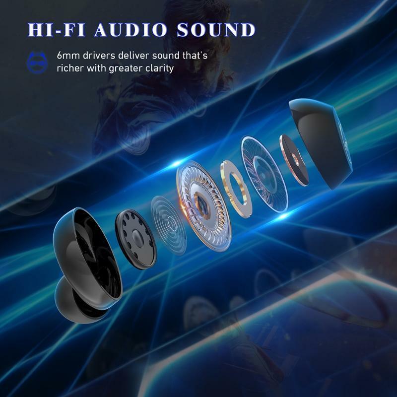 3-4Hours Using Time Bluetooth-compatible Earpiece in-Ear Rechargeable Case