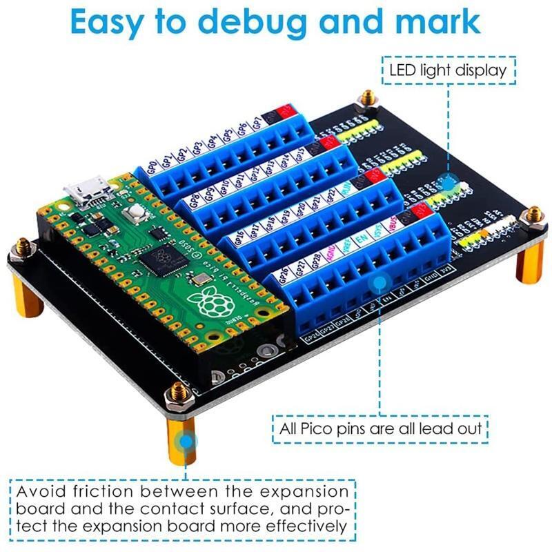 for Raspberry Pi Pico Screw Terminal Block Breakout Module w/ Aluminum Enclosure