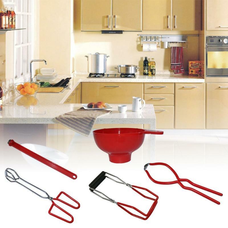 Wide Mouth Canned Bottle Anti-Scalding Clip Set Funnel Canning Jar Lifter Tongs