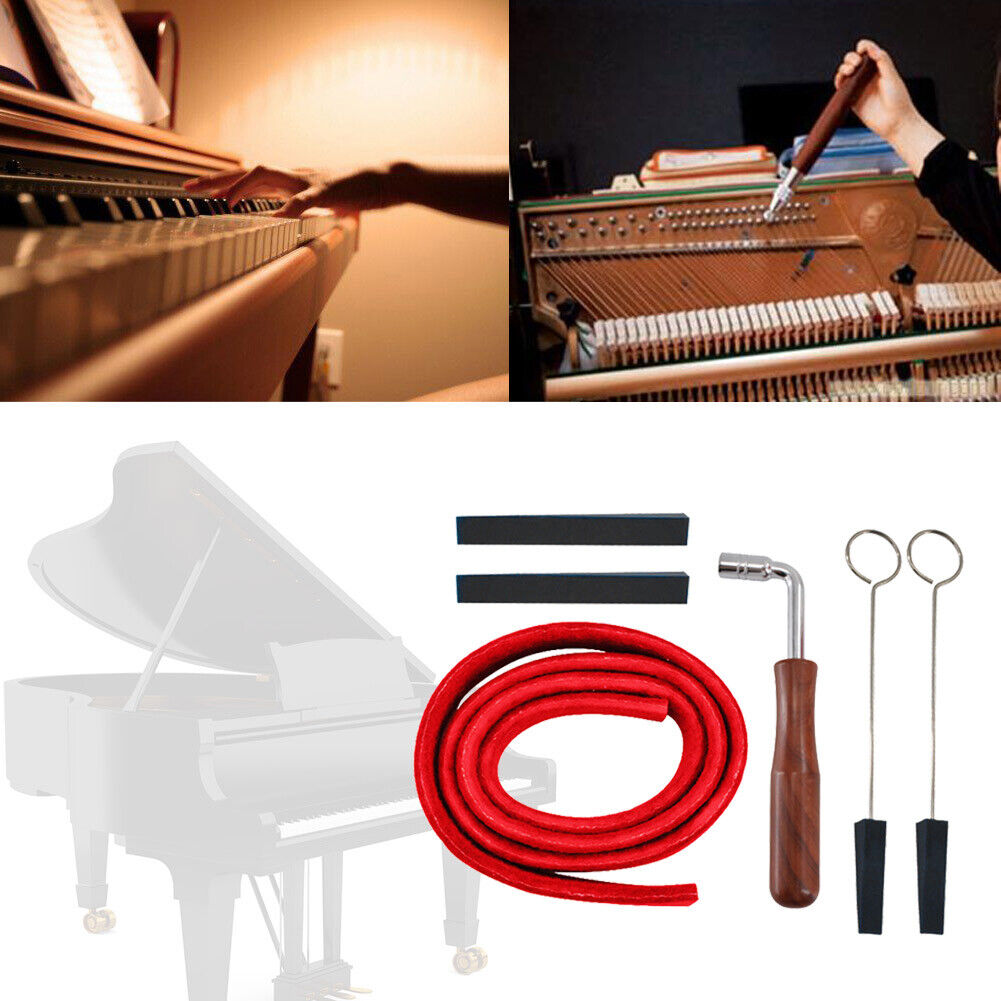 6pcs Piano Tuning Lever Tools Kit Mute Hammer DIY Musical Instrument Parts