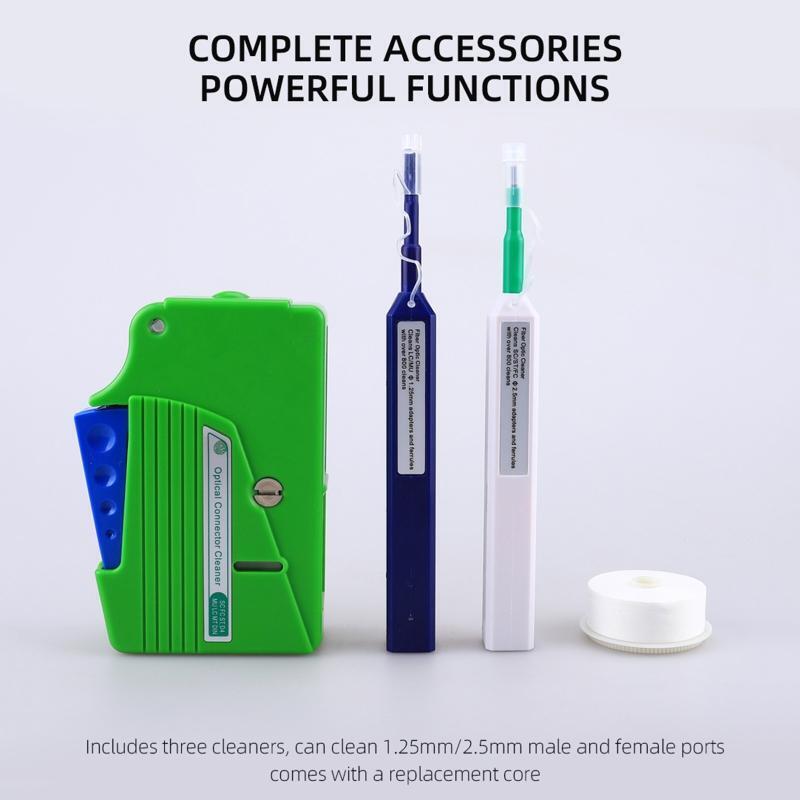 Fiber Optic Cleaner Cleaning Pen Box Kit 2.5mm 1.25mm FC SC ST LC Optical Fiber