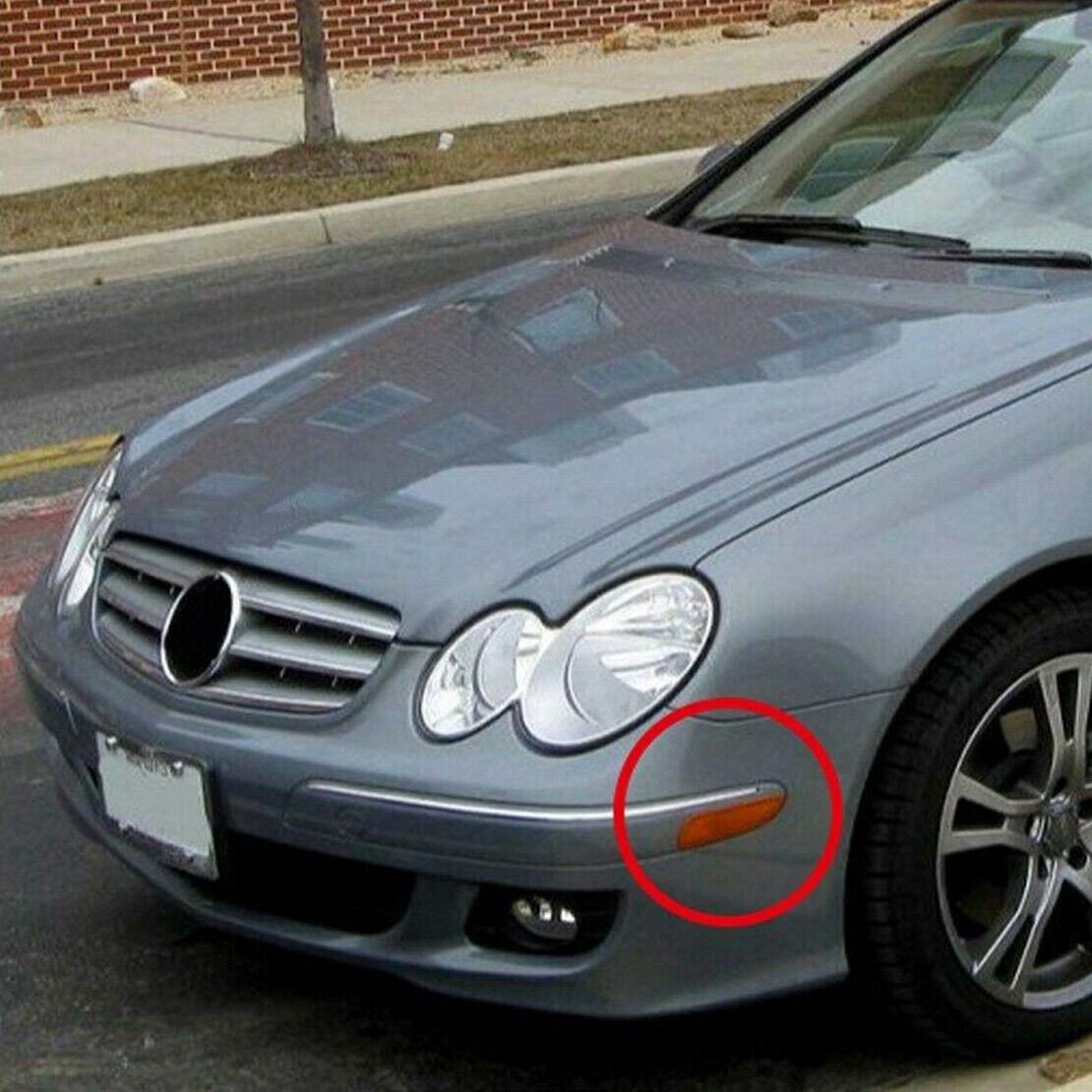 Amber Front Bumper Side Marker Lights Pair Fit For Mercedes Benz W209 CLK Class