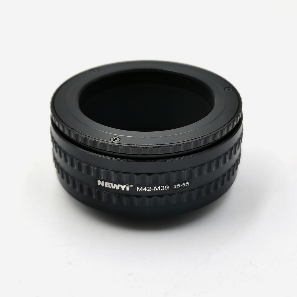 M42-M39 25mm (min) to 55mm (max) Manual Lens Adapter with Helicoid Tube