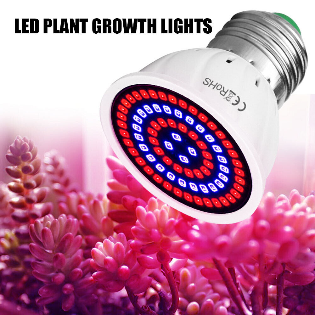 80 LED E27 Plant Growth Light Indoor Hydroponic Flowers Seedlings Grow Bulb