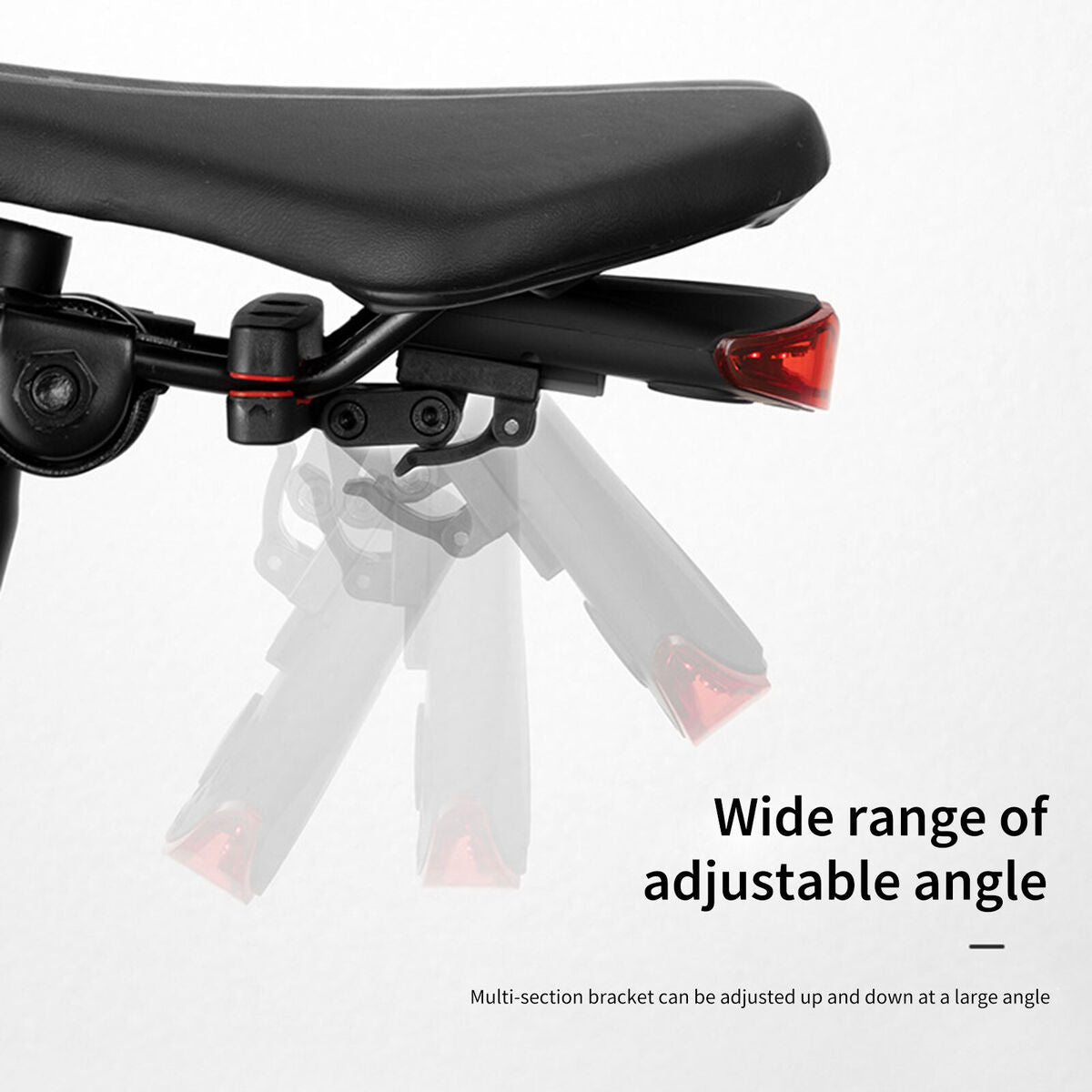 Bike Tail Light Wireless Remote Control Vibration Sensor Alarm Rear Lamp