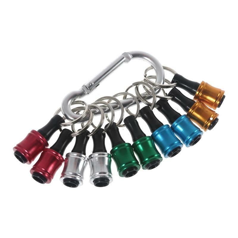 10 Pieces Hex Shank Keychain Extension Bar Screwdriver Bits Adapter 1/4 Inch