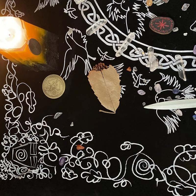 74x60cm Divination Altar Prayer Tablecloth Board Astrology Velvet Table Cloth