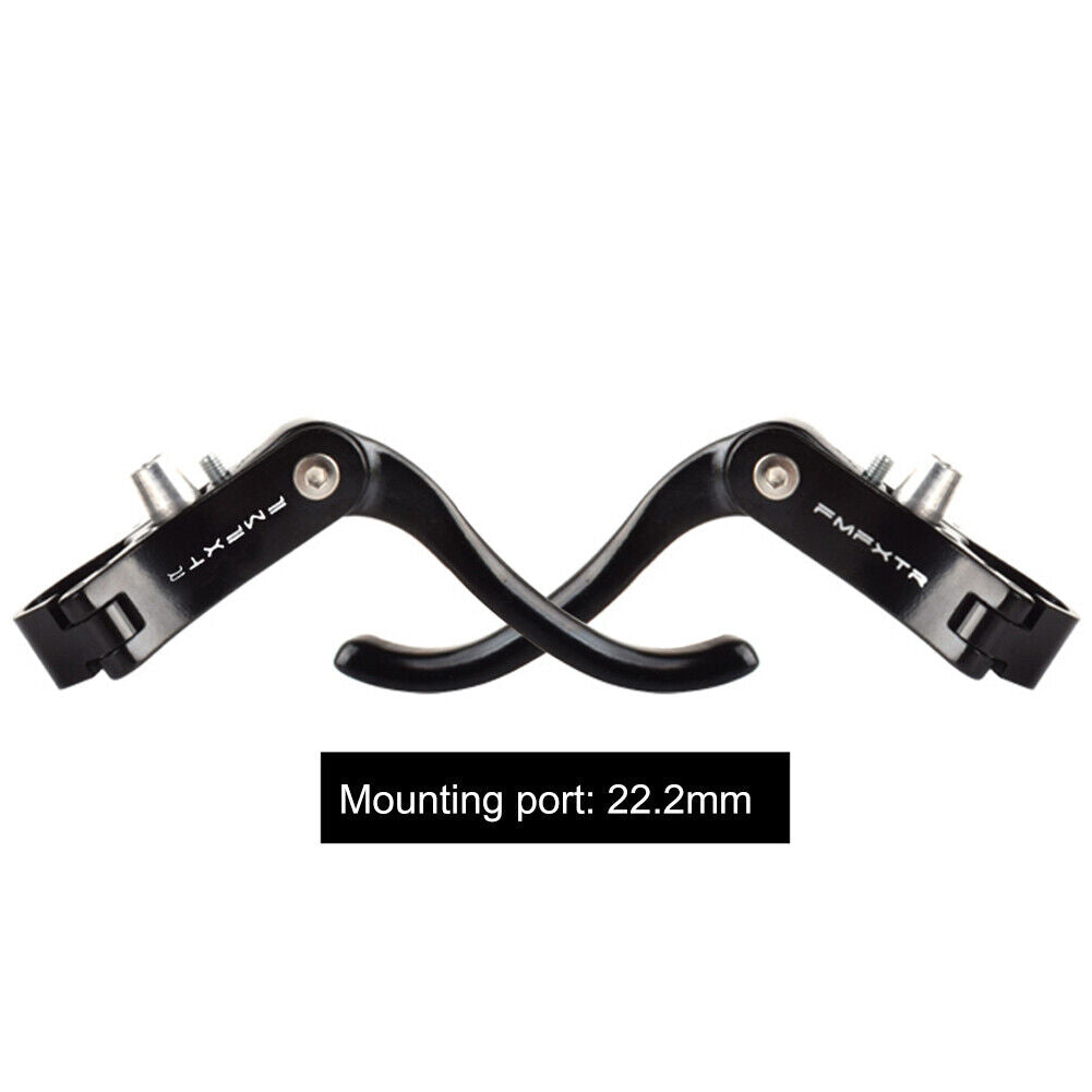 1 Pair 22.2mm Bicycle Brake Clutch Lever Cycling Bike Brake Handle (Black)