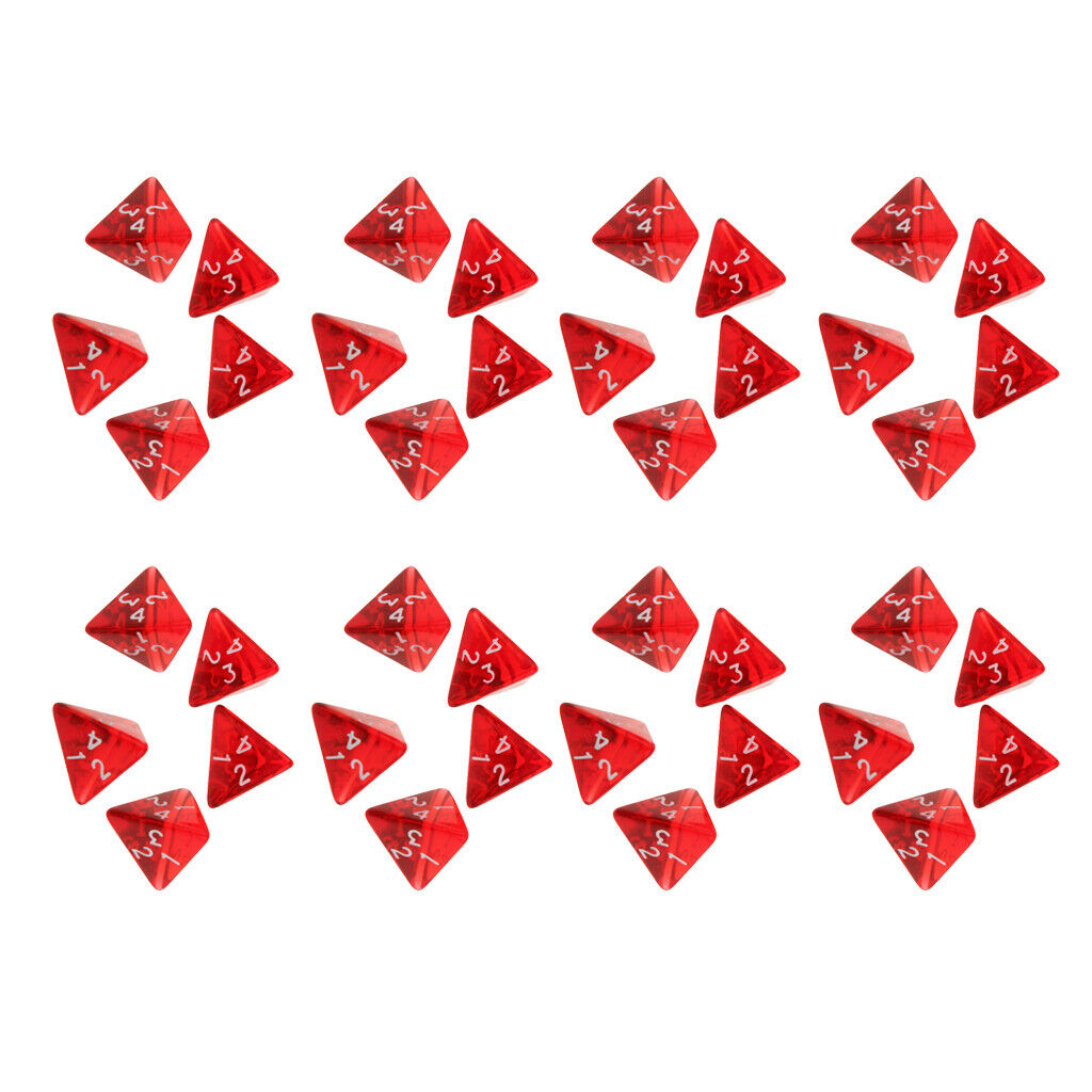 40Pcs Fun D4  Playing Game Dices Set for DND RPG  Board