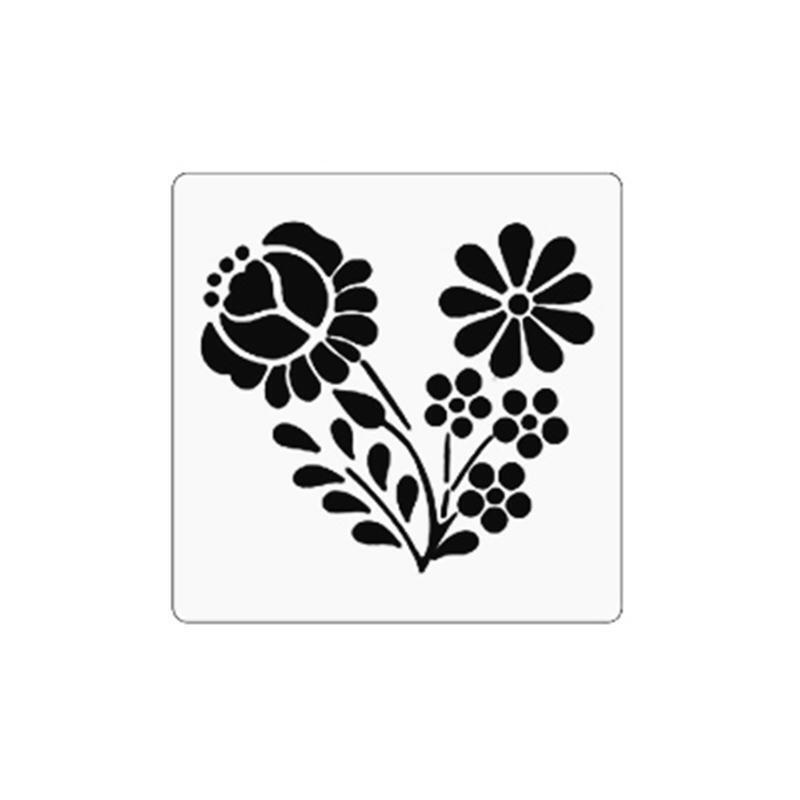 16Pcs Multi-purpose Plants Floral Style PET Stencils for Wall Door Decorations