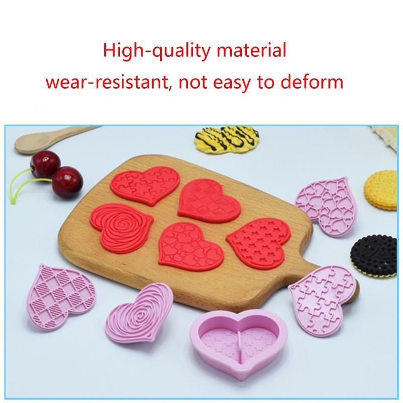 Plastic Cookie Cutters Cookie Moulds Valentine's Day Series Shapes Cookie Baking