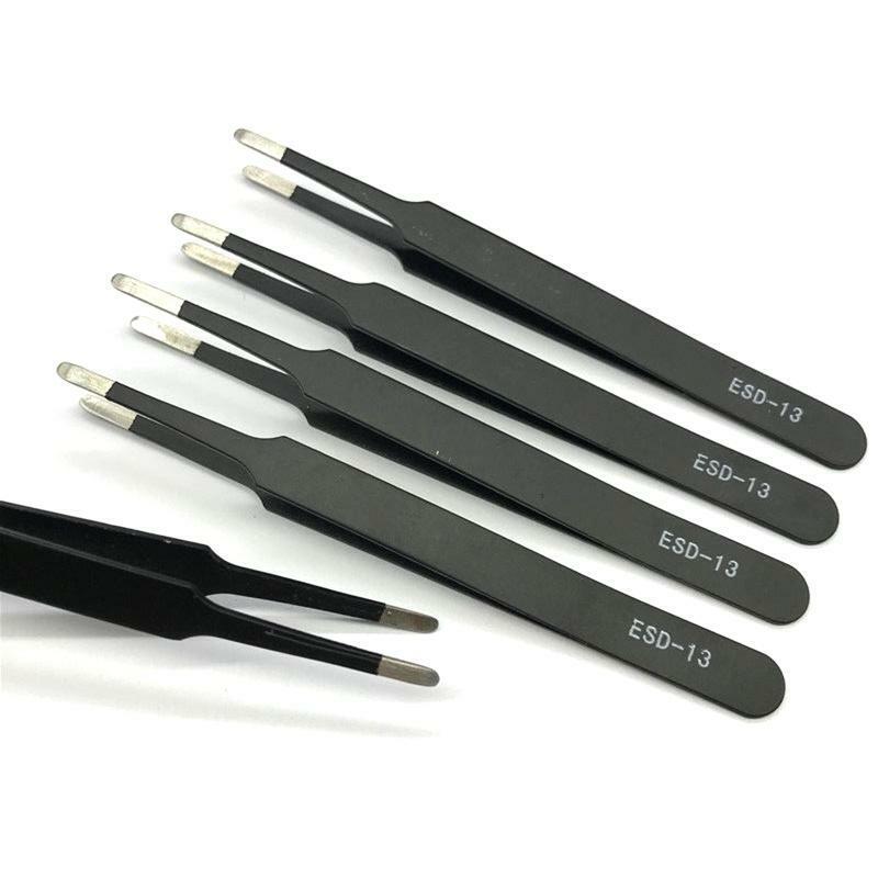 10 Pcs Tweezers Set Professional Stainless Steel Tweezers for Electronics Repair