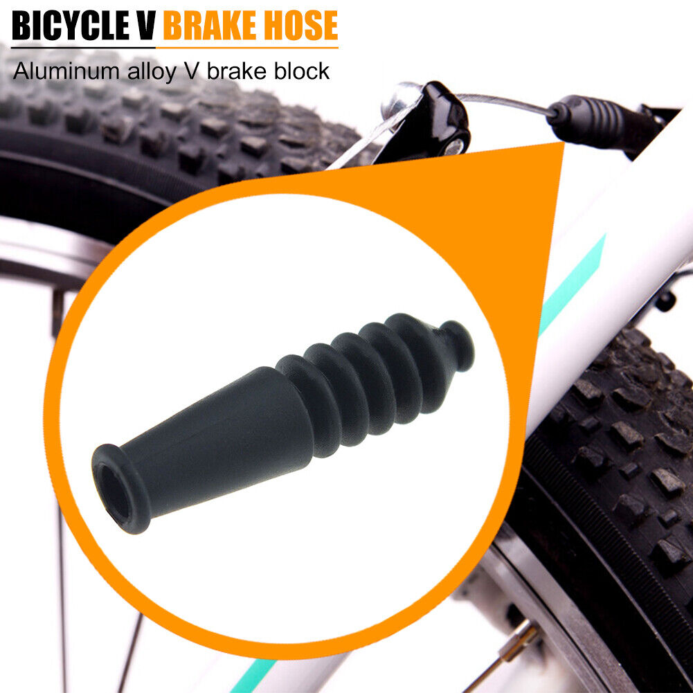 50pcs Rubber Bicycle V Brake Hose Cycling Braking System Line Dust Cover