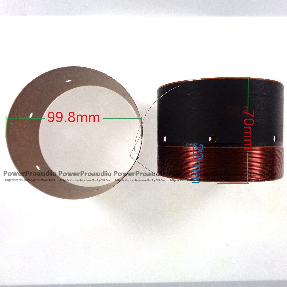 2pcs 99.8MM Audio Bass Speaker Voice Coil Subwoofer Woofer Sound 2 Layers Outer