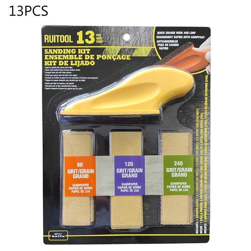 Hand Polishing Tool Micro Sander Kit Mini Sander for Small Project Detail Handle