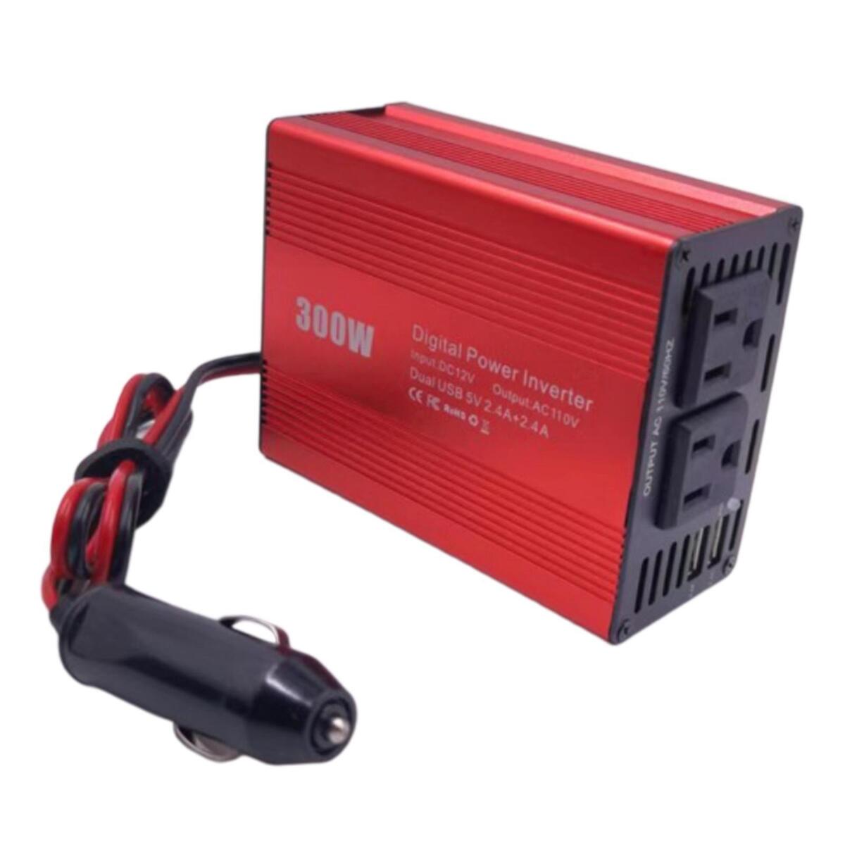 12V To 110V Converter Power Inverter Dual USB Output for Consoles TV Laptop