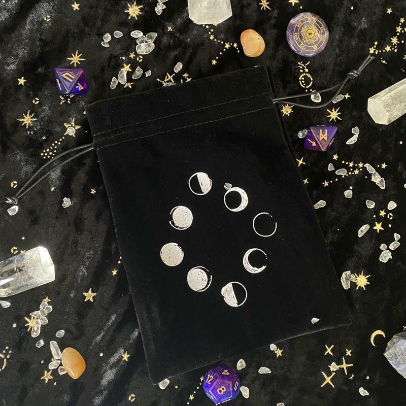 Star Pendulum Board Wooden Dowsing Board Divination Tarot Game Cards Velvet Bag
