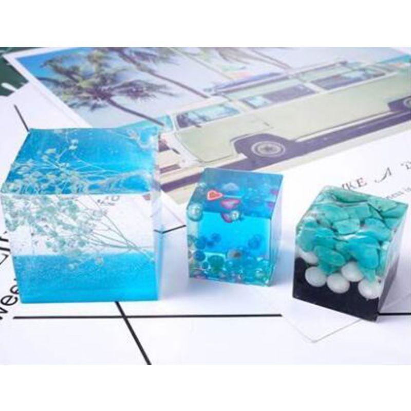 4Pcs DIY Craft Candle Mold Cube Crystal Jewelry Pendant Casting UV Epoxy Mold