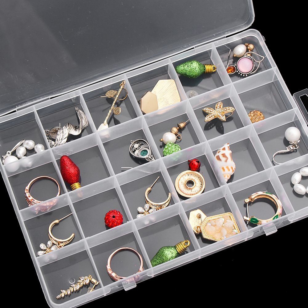 Compartment Beads Container Storage Case Earring Boxes Jewelry Storage Box