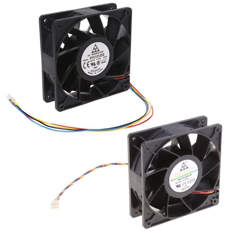 PFC1212DE 12cm Fan 12V 4.8A 4 Lines 4 Pin High Speed Server Power Cooling Fan