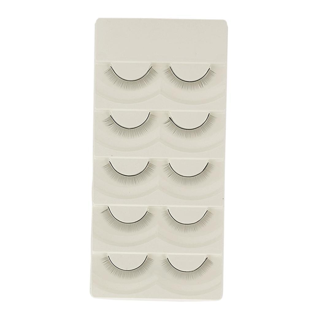 5 Pairs  Eyelashes Extension Makeup Handmade Long False Lashes Sparse