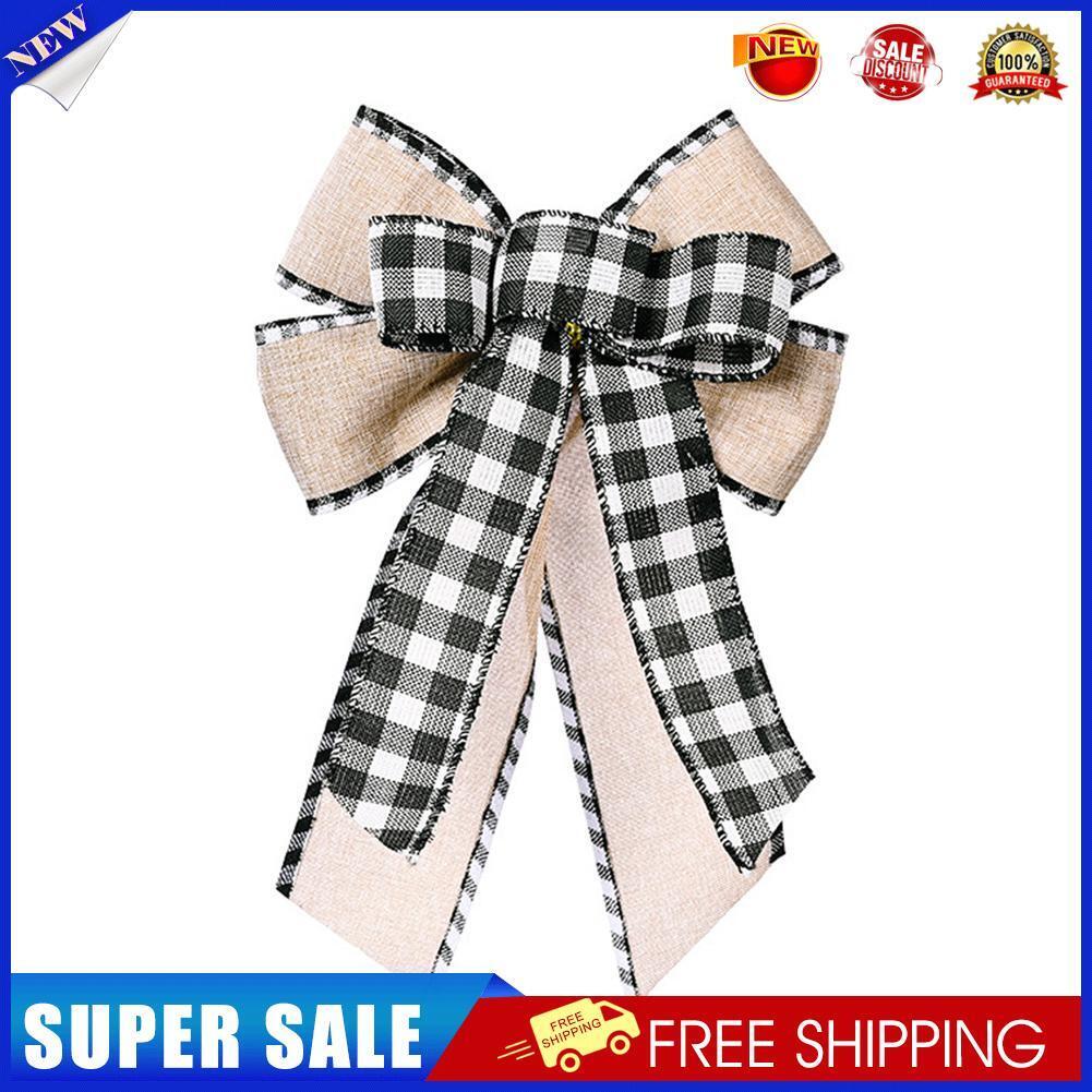 Christmas Tree Decor Bow Tie New Year Craft Wedding Party Ornament (White)
