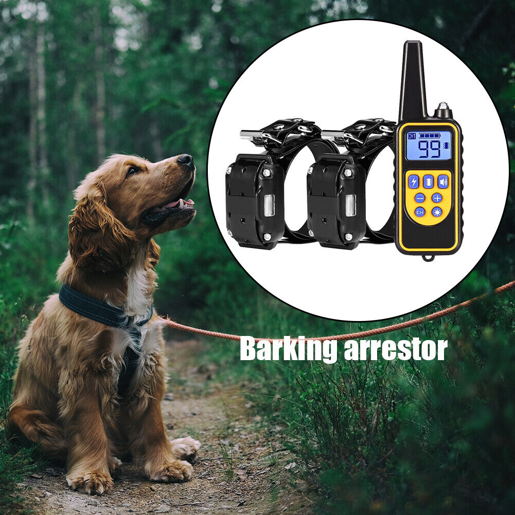 Dog Training Collar Waterproof Receiver Pets Control Rechargeable (2pcs AU)