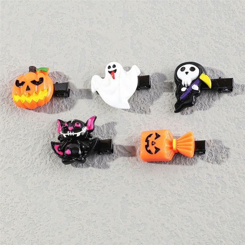 Halloween Hair Accessories Grips Clips Hair Bows Bat Witch Hat Halloween Novelty