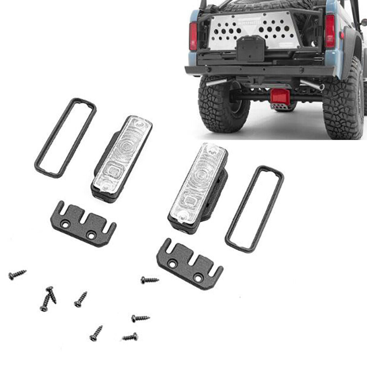 1 Set Rear Tail Replacement Light Upgrade Accessories for SCX10 III BRONCO