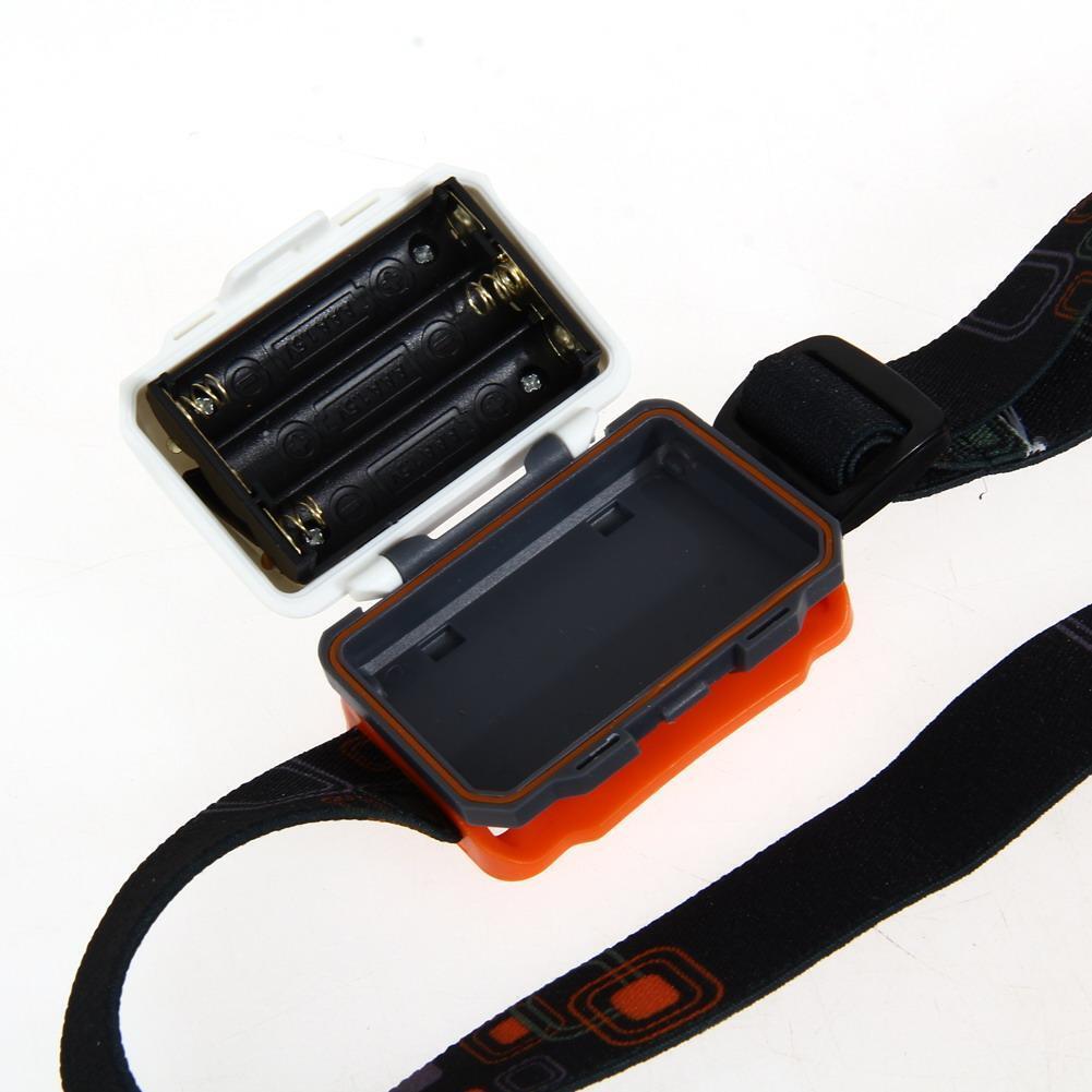 300LM Mini Super Bright Headlight R3 + 2 LED 4 mode white orange