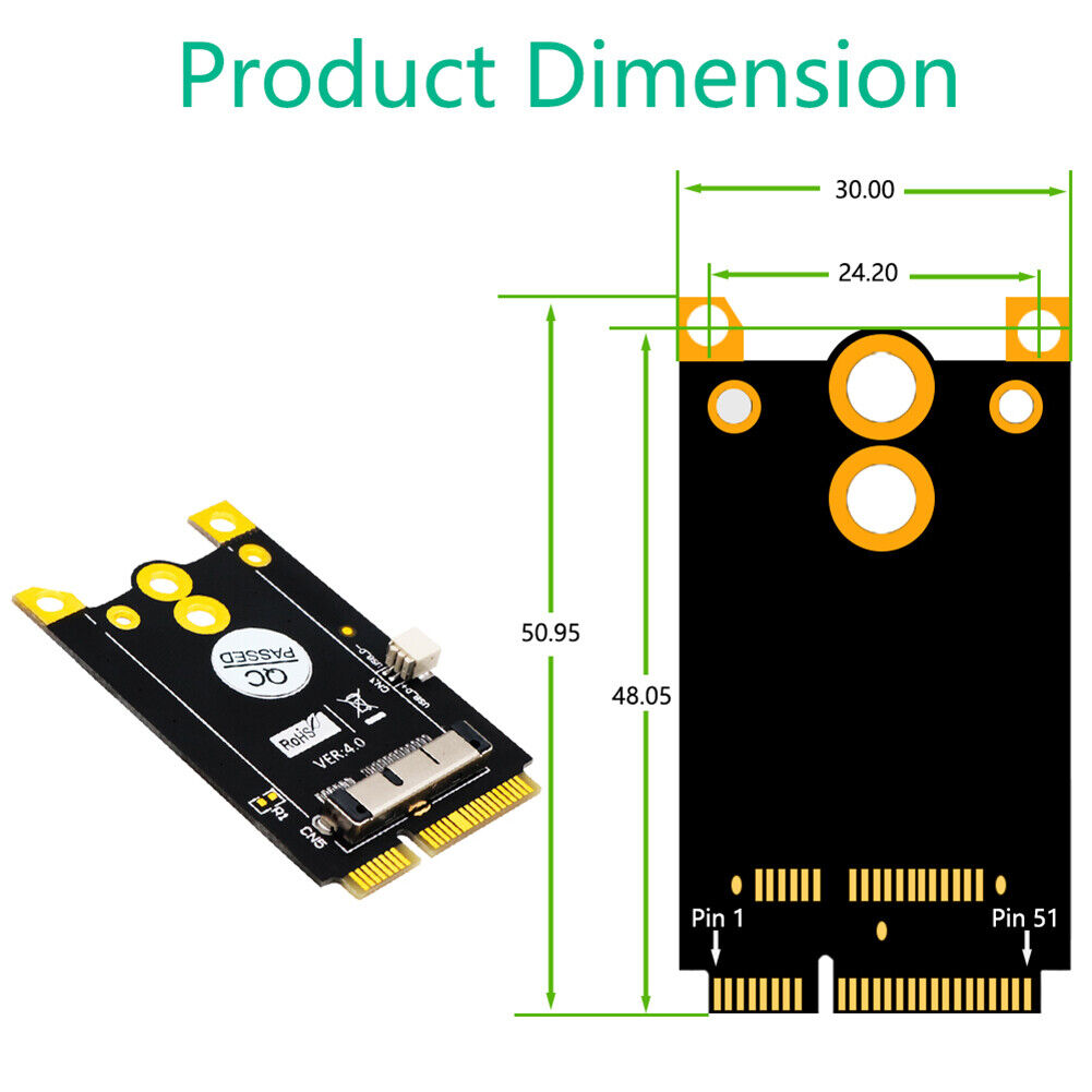 Mini PCI-E Adapter Module mPCI-e to 12+6 Pin WiFi WLAN Wireless Converter