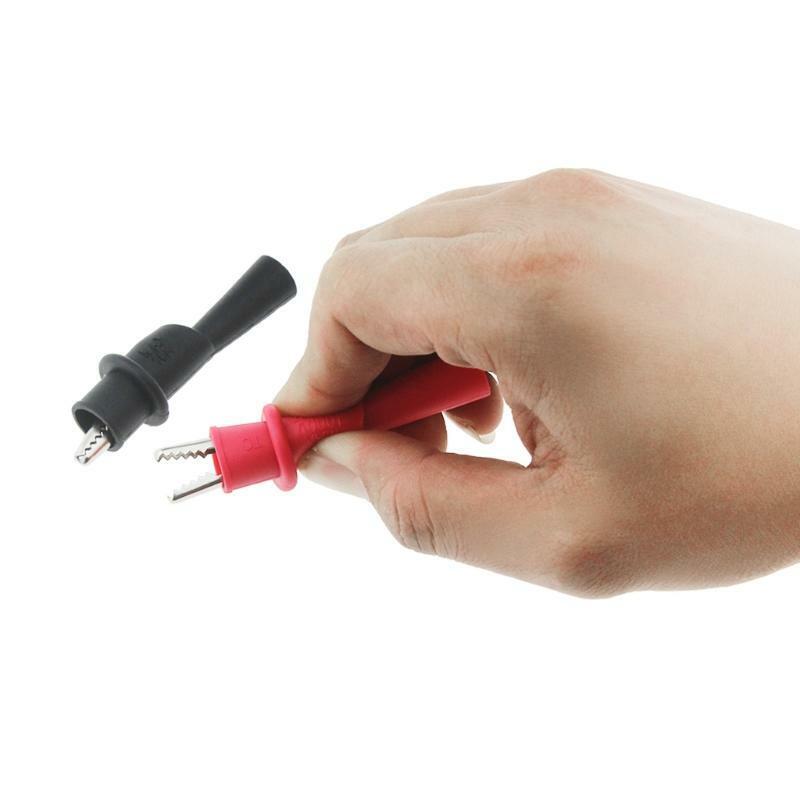 1 Pair Universal Digital Multimeter Test Lead Probe Pen Cable + Alligator Pliers