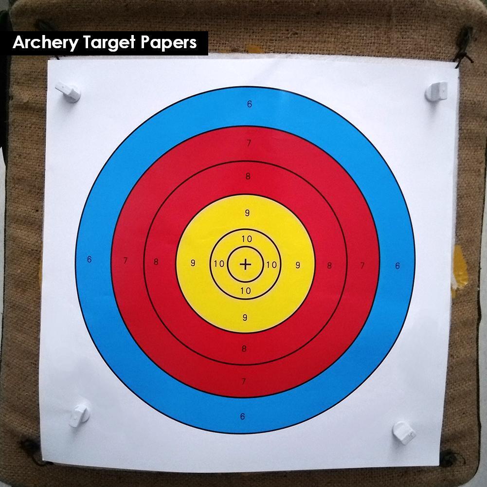 10pcs Archery Target Paper 400x400mm Equipment Darts Target Training Paper