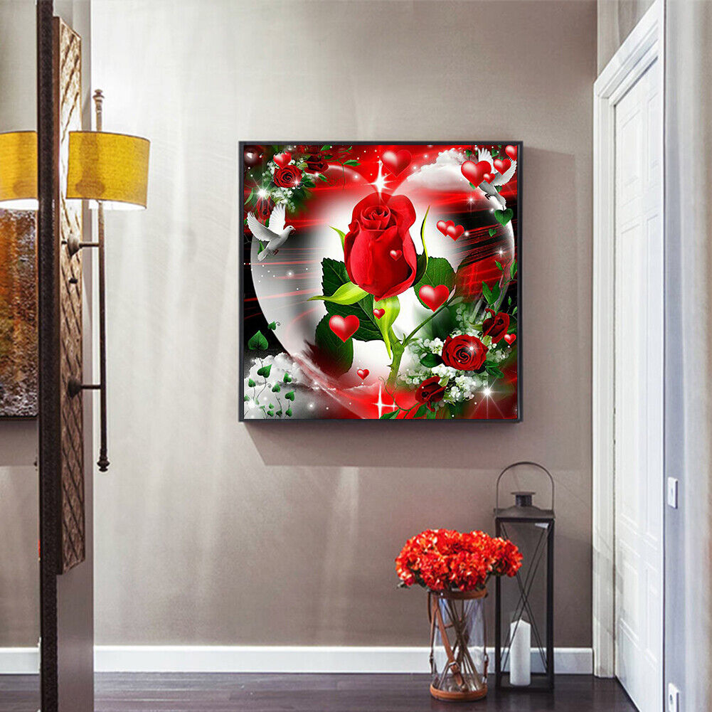 5D diamond painting square diamond DIY rose flower series
