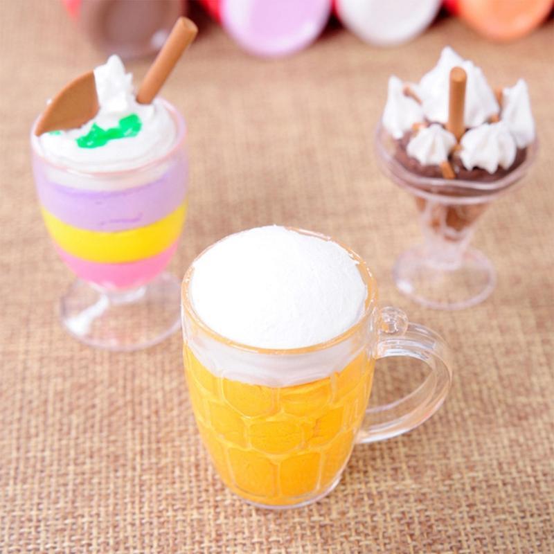 12Pcs/set Hand-made Food Play Mug Beer Mug Milk Tea Mug Cola Mug Mini Cups