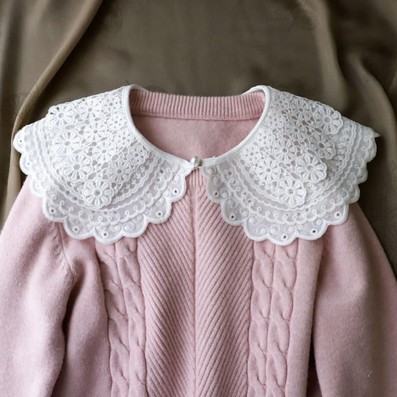 Lace False Collar Hollow Flower Women Faux Collar Exquisite Decoration
